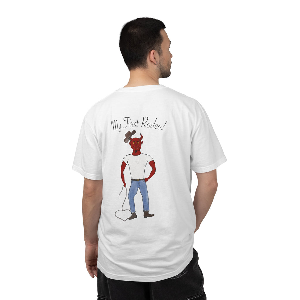 T-Shirt — “My First Rodeo” Devil Cowboy Graphic Tee